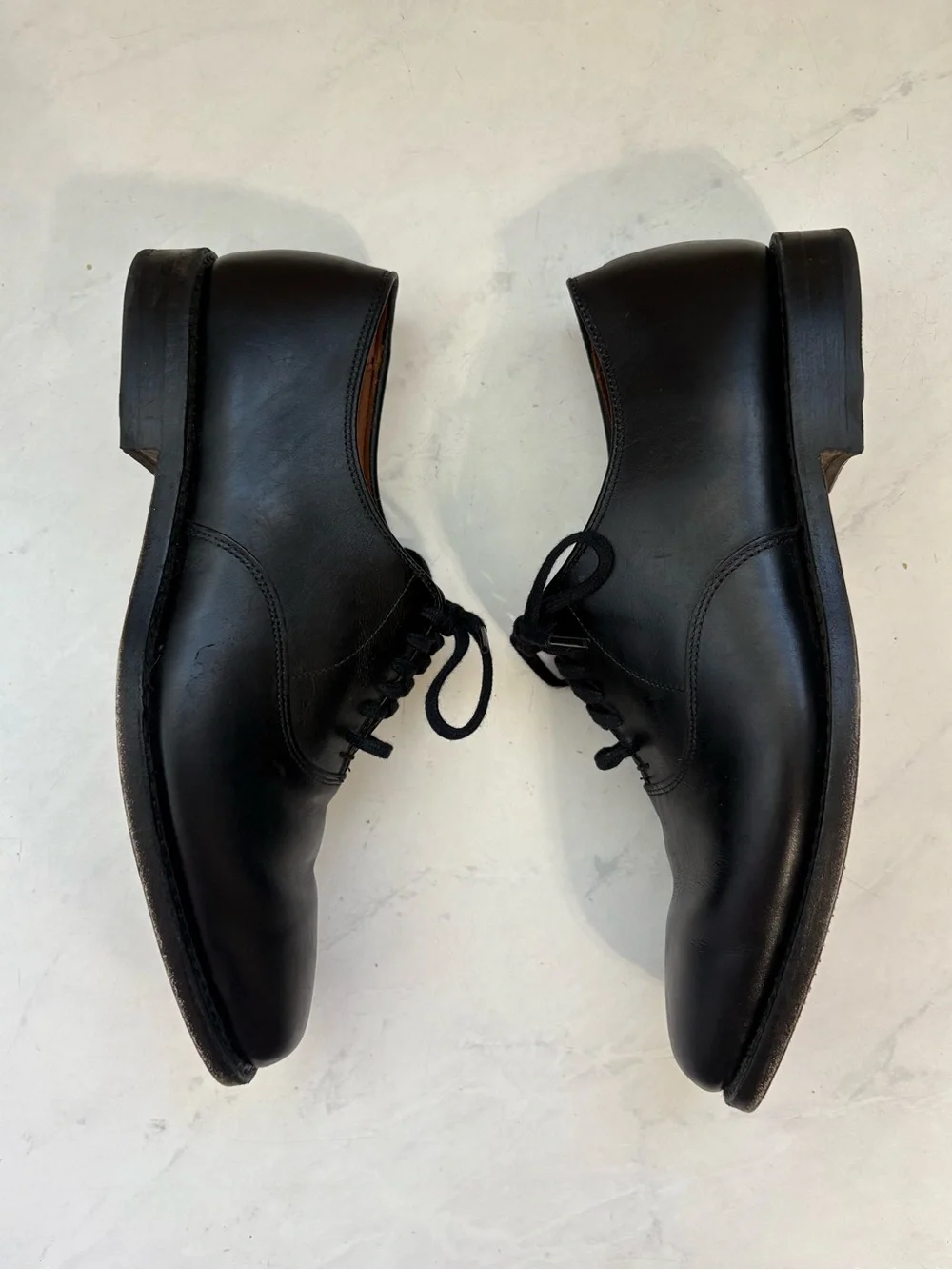 Allen Edmunds Men’s 8.5 D Carlyle Black Leather Oxford Dress Shoes Lace Up